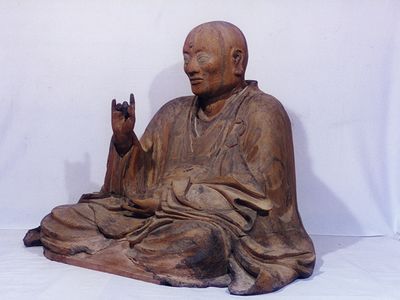木造聖僧文殊菩薩坐像